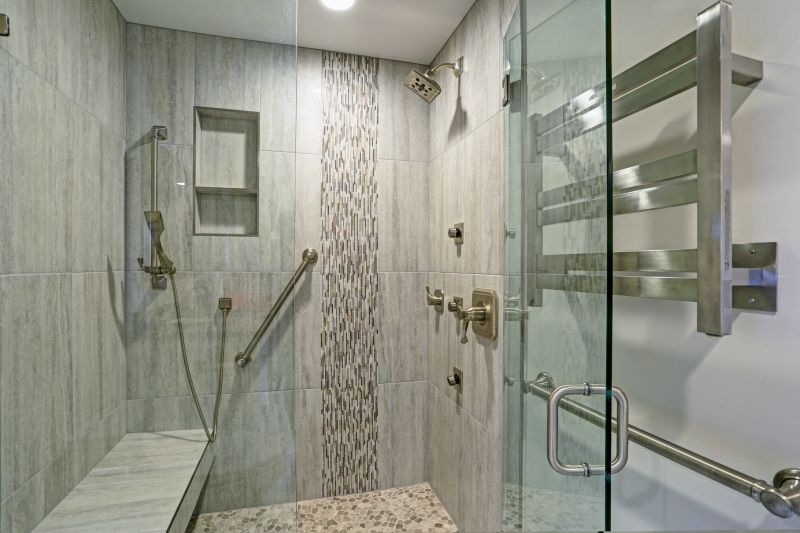 Corner Shower with Frameless Glass